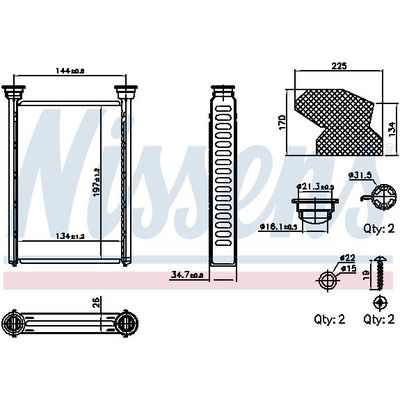 Kalorifer Radyatörü  Opel Mokka X (2016->)  OPEL ORJINAL 39099027