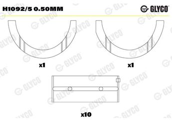 Ana Yatak (0.50)  GLYCO H1092/5 0.50mm  H1092/5 0.50mm