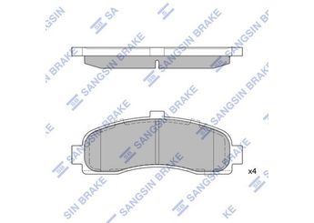 Fren Disk Balata Ön SANGSIN SP1586  4106099B26 4106099B25 WVA21626 410606F625 410606F626 41060BF625 416099B26