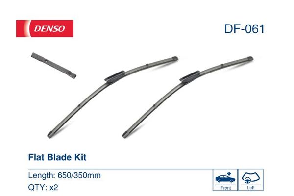 Silecek Süpürgesi Ön  650/350 mm - 26/14 inç Renault Captur (2013->)  DENSO DF-061