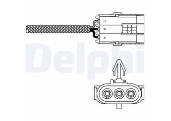 Oksijen (Lambda) Sensörü  DELPHI ES10995-12B1  YCH3159 YTT31595227368 5227628 7700872878 5227268 5227368 7700101345 7700 101 345
