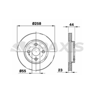 Fren Disk Ayna Ön Sağ ve Sol Mazda 2 Sedan (DE)(06.2007->)  BRAXIS AE0161