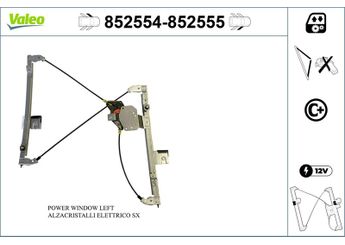 Cam Krikosu Ön Sol VALEO 852554  6N4837461