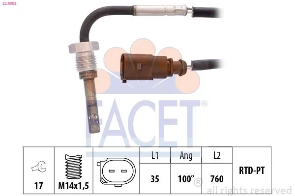 Egzoz Sıcaklık Sensörü  Audi TT Coupe/Roadster (8J3/8J9)(09.2006->)  ZEGEN ZEGT1001