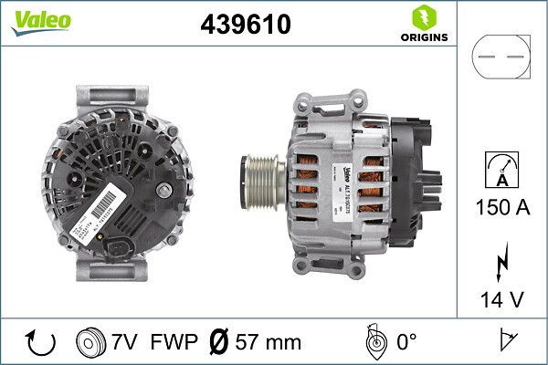 Alternatör  VALEO 439610
