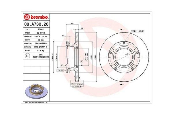 Fren Disk Ayna Arka Sağ ve Sol MAGNETI MARELLI 360406111200