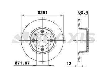 Fren Disk Ayna Arka Sağ ve Sol BRAXIS AE0483  4246L6 4246.L6 4246-L6