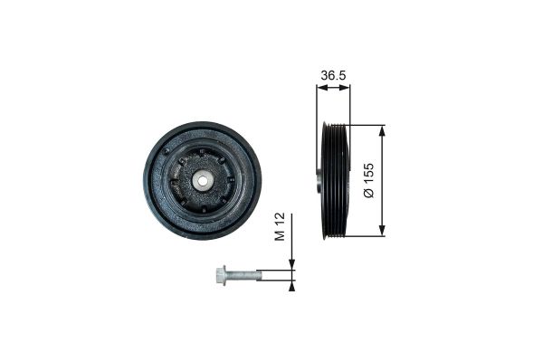 Krank Kasnak  Renault Master II Tip 2 P.Van (09.2003->)  GATES TVD1128A