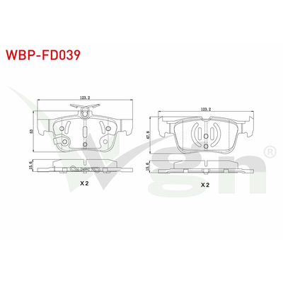 Fren Disk Balata Arka Ford Focus 4/5 Kapı (CGE)(2018->)  WGN WBP-FD039