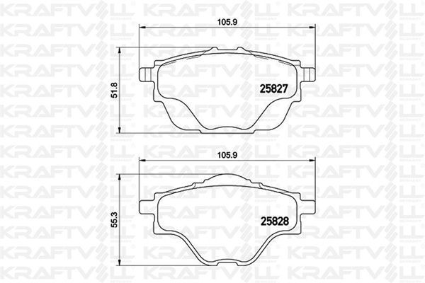 Fren Disk Balata Arka Peugeot 408 (P6)(10.2022->)  KRAFTVOLL 07010104