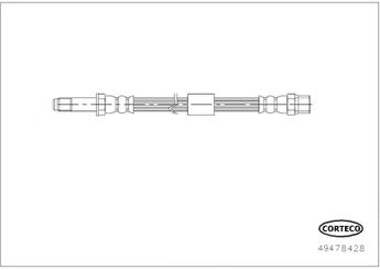 Fren Hortumu Arka Sağ veya Sol CORTECO 49478428  49478428 34326775259 34326789264