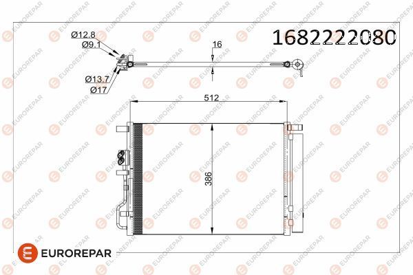 Klima Radyatörü  Hyundai Tucson (TL)(09.2015->)  EUROREPAR 1682222080