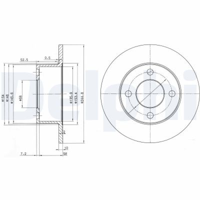 Fren Disk Ayna Arka Sağ ve Sol Audi 100 Avant (445)(01.1988->)  DELPHI BG2747