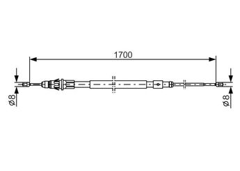 El Fren Teli Arka Sağ veya Sol BOSCH 1 987 477 823  1987477823 9639346180 4745W4 4745 W4 474616 4746 16