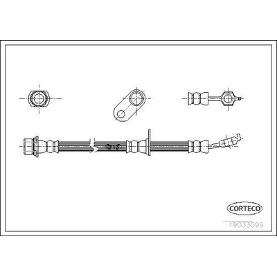 Fren Hortumu Ön Sağ Toyota Previa (R30)(2000->)  CORTECO 19033099