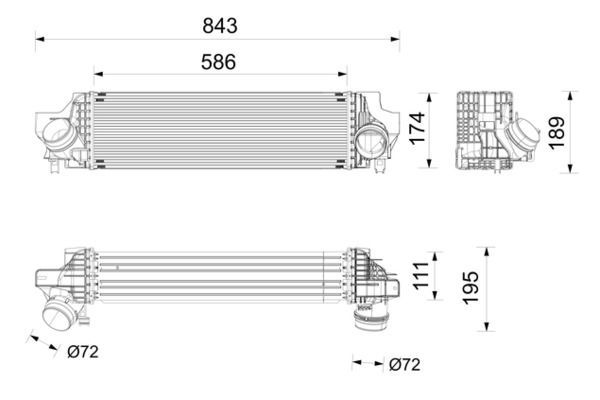 Turbo Radyatörü  BMW 2 Serisi Active Tourer (F45)(2014->)  MAHLE CI 735 000P
