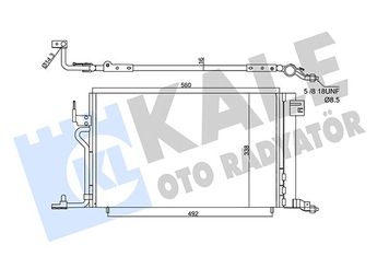Klima Radyatörü  KALE 358450  6455AV6455V996280075809645975680 6455AV 6455.AV 6455V9 6455.V9 9628007580 9645975680