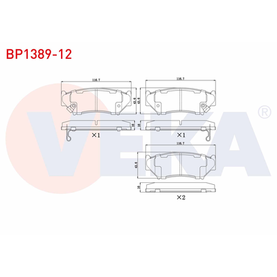 Fren Disk Balata Ön Suzuki Jimny (SN/FJ)(1998->)  VEKA BP1389-12