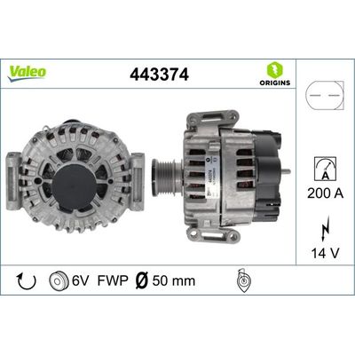 Alternatör  VALEO 443374