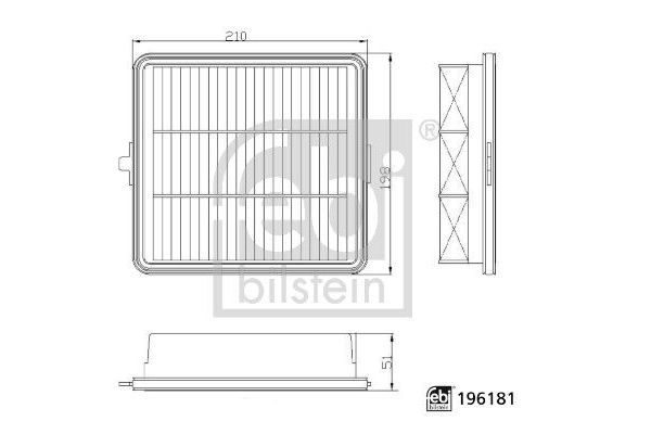 Hava Filtresi  Hyundai Kona (SX2)(05.2023->)  FEBI BILSTEIN 196181