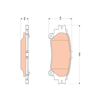 Fren Disk Balata Arka Lexus RX (GGL1/GYL1)(2009->)  TRW GDB3497