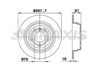 Fren Disk Ayna Arka Sağ ve Sol BRAXIS AE0412  34216767049