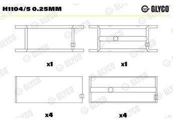 Ana Yatak (0.25)  GLYCO H1104/5 0.25mm  H11045025mm 99473772