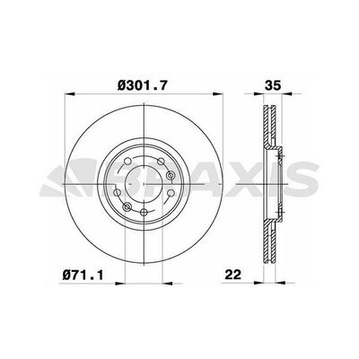 Fren Disk Ayna Arka Sağ ve Sol Citroen C6 (09.2005->)  BRAXIS AE0680