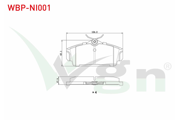 Fren Disk Balata Ön Nissan Primera Traveller [SW] (WP11)(04.1998->)  WGN WBP-NI001