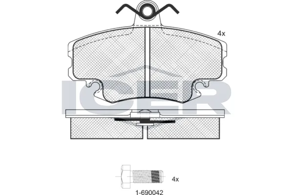 Fren Disk Balata Ön Dacia Logan (05.2005->)  KALE BALATA 21404 182 04 ANS