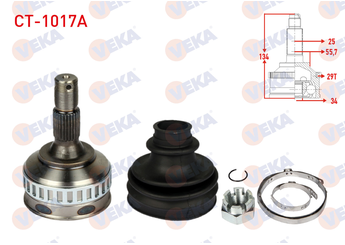 Aks Kafası Ön Dış Sağ veya Sol VEKA CT-1017A  32726W 3272Y3 3272Z7 3272FP 32739Z 3272.6W 3272.FP 3272.Y3 3272.Z7