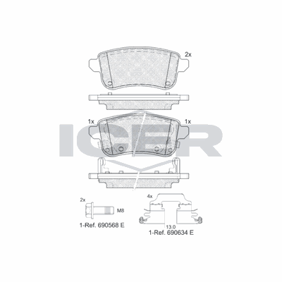 Fren Disk Balata Arka BOSCH 0 986 460 312