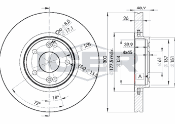 Fren Disk Ayna Ön Sağ ve Sol MGA 50147  8200007122 7701206614 8671016878 77 01 20 6614 82 00 007 122