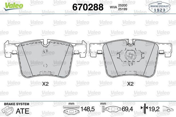 Fren Disk Balata Ön BMW M4 Serisi Coupe (F82)(2014->)  VALEO 670288