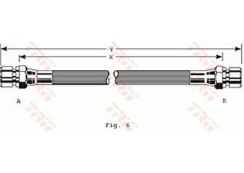 Fren Hortumu Ön Sağ veya Sol BRAXIS AH1121  1613349 6017402 78GB2282AB 1505870 1505871 6057402 78GB0002282AA 78GB-0002282-AA 78GB0002282AB 78GB-0002282-AB