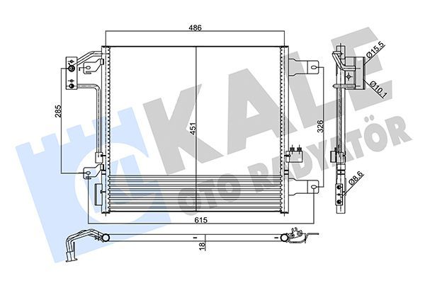 Klima Radyatörü  Jeep Wrangler / Wrangler Unlimited (JK)(2007->)  KALE 358055