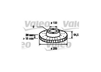 Fren Disk Ayna Ön Sağ ve Sol VALEO 186547  4351235190 43512-35190 J4351235190