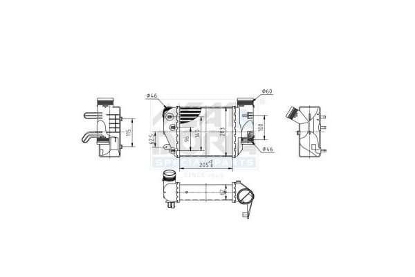 Turbo Radyatörü  Audi A6 Sedan (4F2)(03.2004->)  VEKA 42-1309