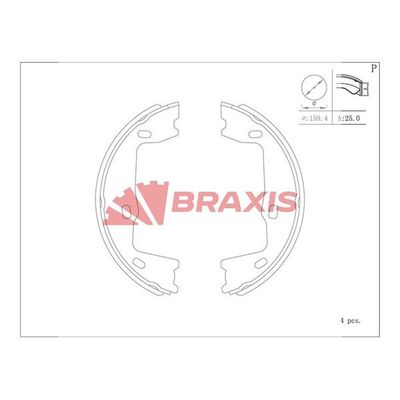 El Fren Balatası  Opel Rekord E (1985->)  BRAXIS AC0101