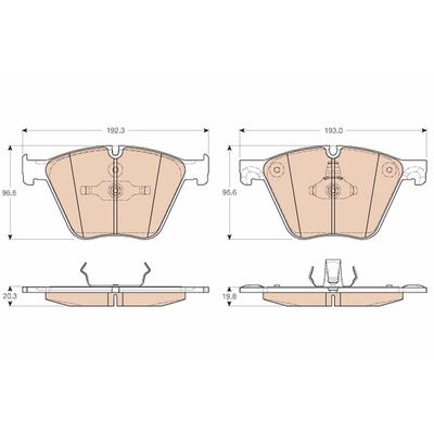 Fren Disk Balata Ön BMW X6 Serisi (F16)(11.2014->)  TRW GDB1964