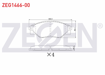 Fren Disk Balata Ön ZEGEN ZEG1466-00   44650K290 4465OK290 044650K290