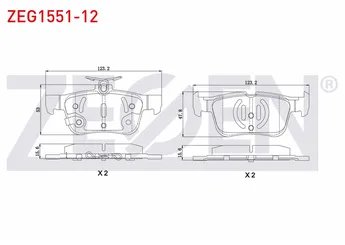 Fren Disk Balata Arka ZEGEN ZEG1551-12  DG9C2M007HA DG9C-2M007-HA 5341207