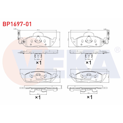Fren Disk Balata Ön VEKA BP1697-01