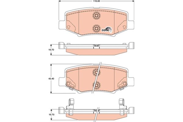 Fren Disk Balata Arka Jeep Cherokee (KK)(2008->)  TRW GDB4145