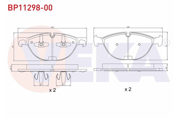 Fren Disk Balata Ön BMW X6 Serisi (F16)(11.2014->)  VEKA BP11298-00