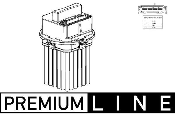 Kalorifer Rezistansı  Mercedes GLK -Serisi (BM 204)(06.2008->)  MAHLE ABR 53 000P