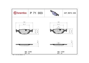 Fren Disk Balata Arka MAGNETI MARELLI 363700471003  31445975 32017602 33425349 4196317 5055967 8967101 8967119 8968026 3342534