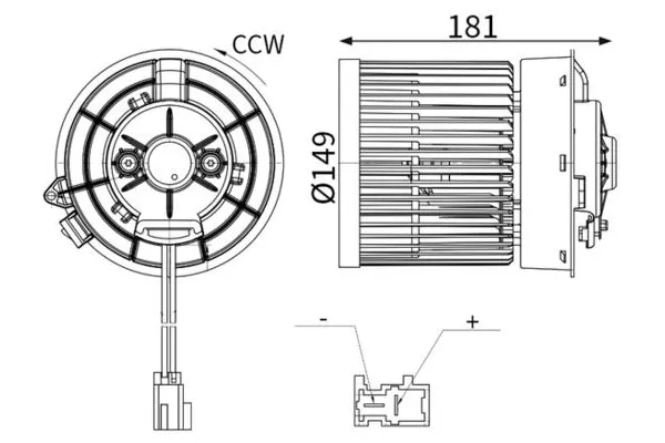 Kalorifer Motoru  MAHLE AB 424 000S