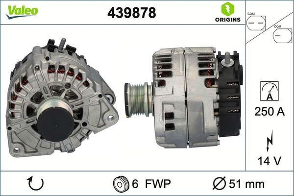 Alternatör  Mercedes S -Serisi Coupe (BM 217)(07.2014->)  VALEO 439878