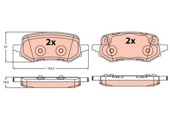 Fren Disk Balata Arka TRW GDB2367  GDB2367 2413374